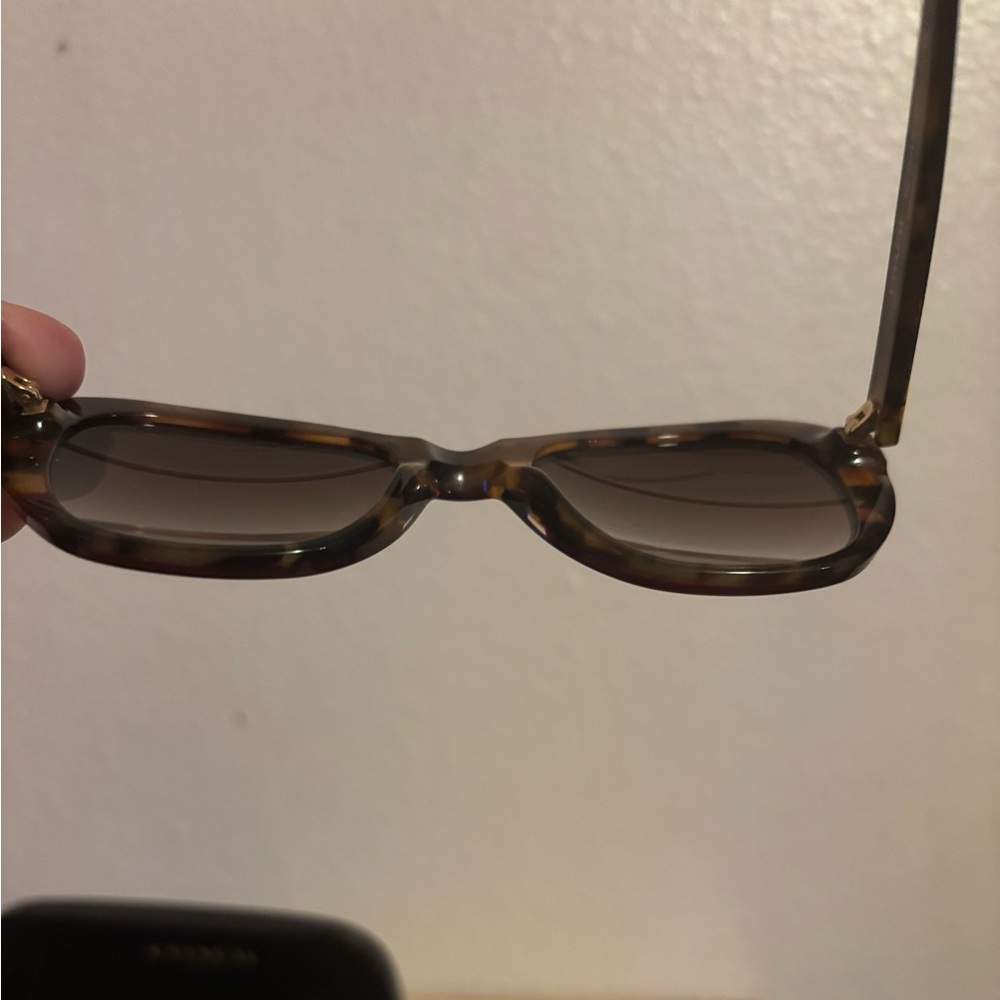 Coach Tortoise Brown and Gold Sunglasses, Coach Cat Eye Sunglasses Case Included - Picture 13 of 16